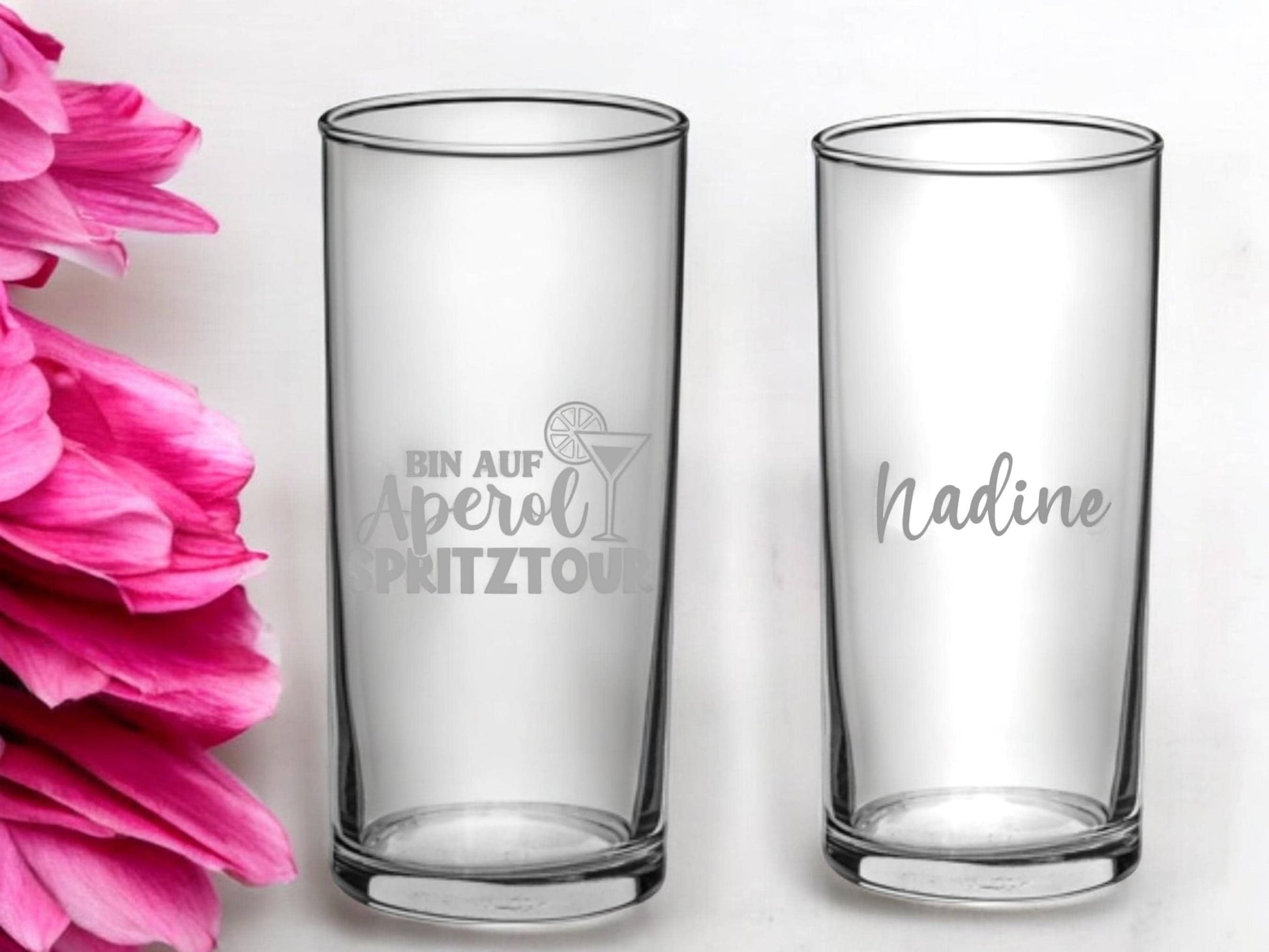 Aperol Glas, Cocktailglas, mit Gravur, Aperol Spritzglas, Geschenk für Cocktailtrinker, a. Wunsch Namensgravur, Mädels Abend, Art.-Nr.LDG1