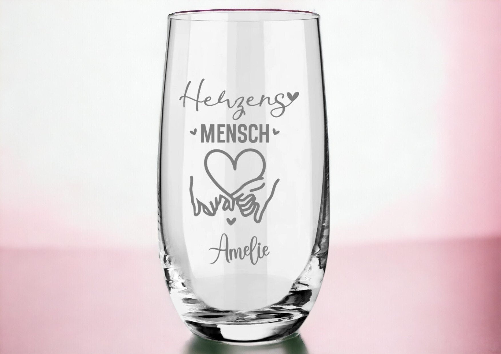 Personalisierte Trinkgläser für deinen Herzensmenschen - einzigartig graviert! Geschenk für den Valentinstag, Geburtstag oder einfach mal so