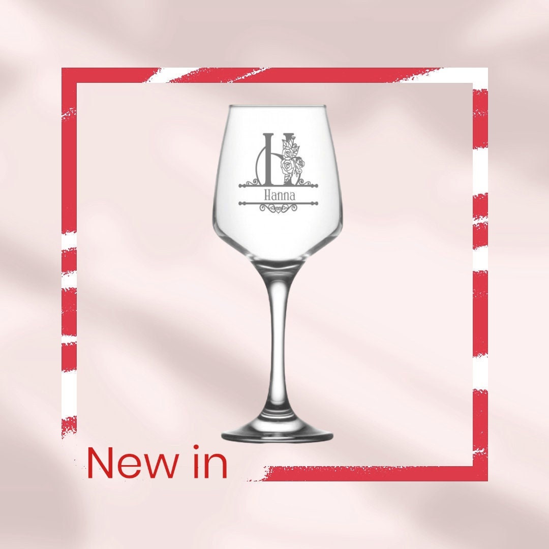 Personalisiertes Weinglas mit Gravur - perfektes Geschenk für Weinliebhaber! Geschenk für die beste Freundin, mit Namen, Monogramm