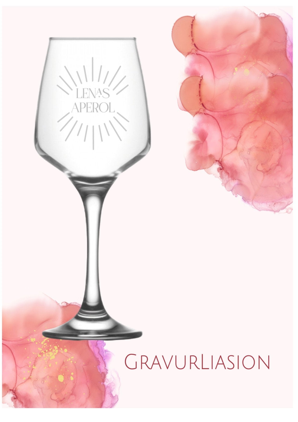 Aperol Spritz Glas, graviert, personalisiert, Aperol Glas mit Namen, Geschenk für die Freundin, Mama, Schwester, Aperol Spritz, Namensgravur