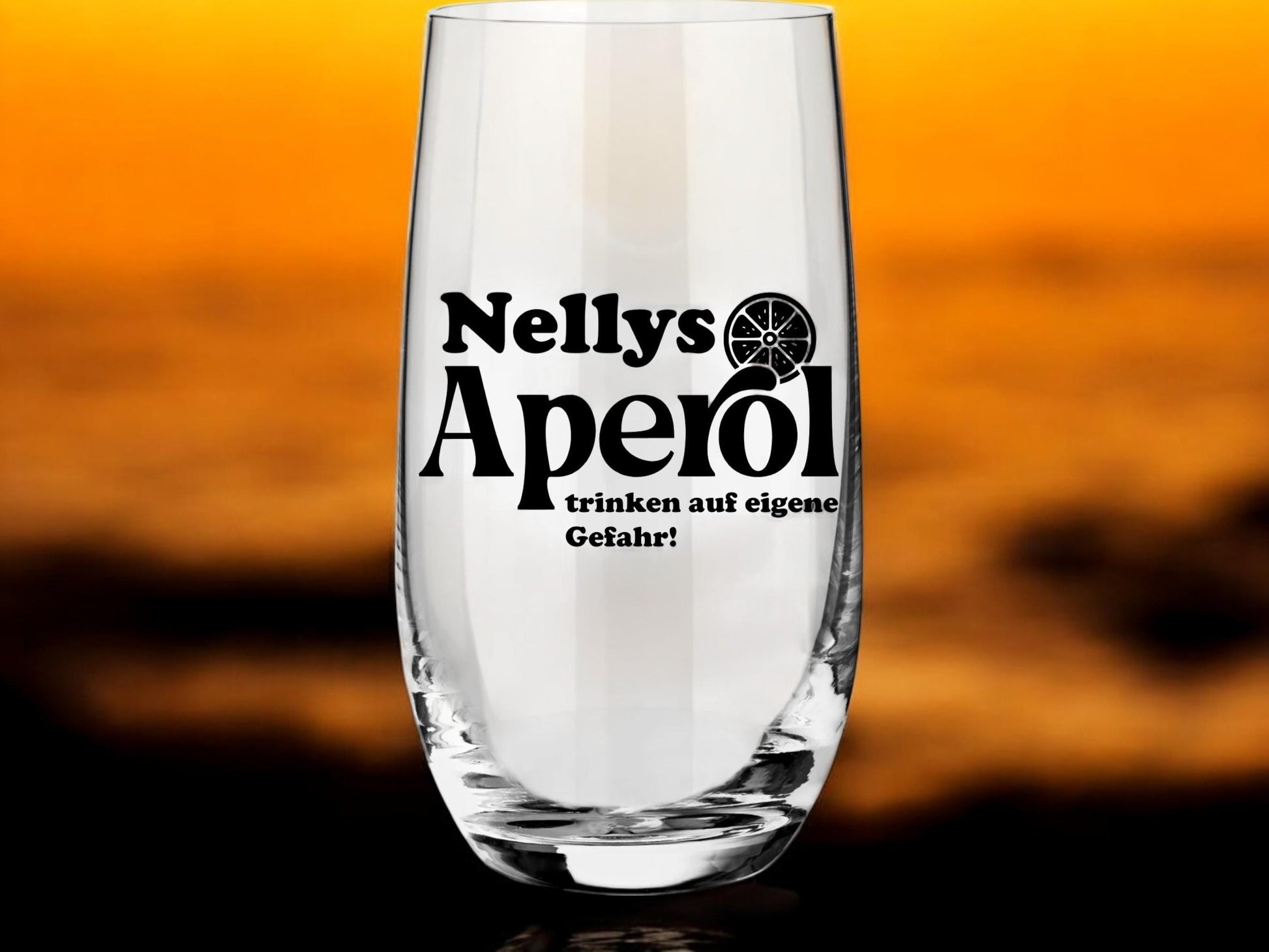 Cocktailglas, Aperol Glas graviert mit Namen, Geschenk für beste Freundin, für Mädels Abende, JGA Becher, edles Trinkglas, Art.-Nr.AG01