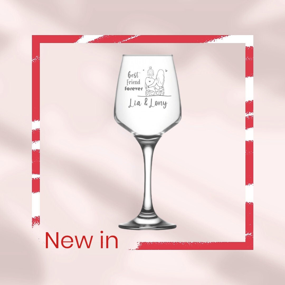 Personalisiertes Weinglas mit Gravur - perfektes Geschenk für Weinliebhaber! Geschenk für die beste Freundin, mit Namen