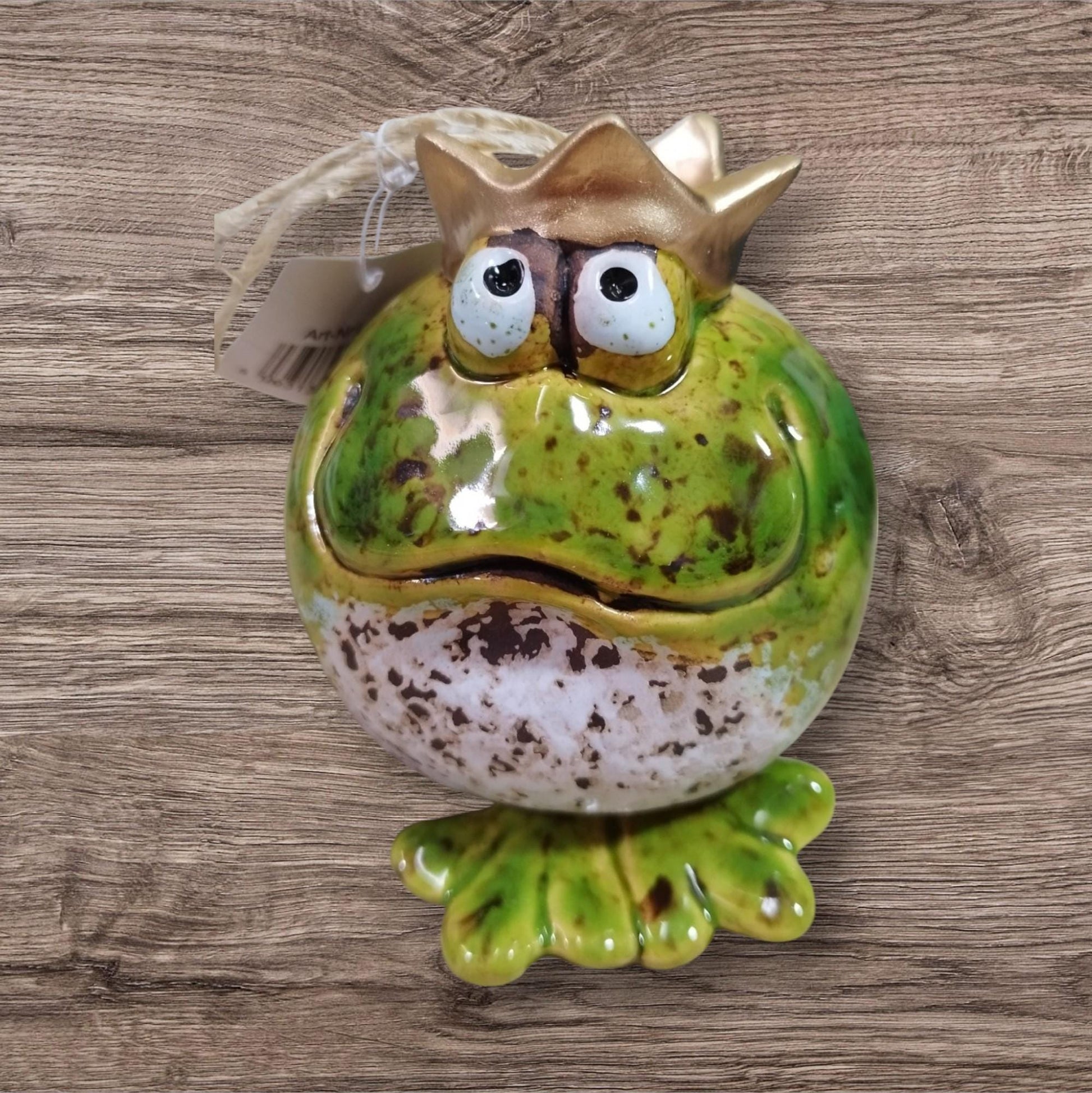 Keramik-Glocke "Froschkönig" – Zauberhafte Gartendeko mit Charme