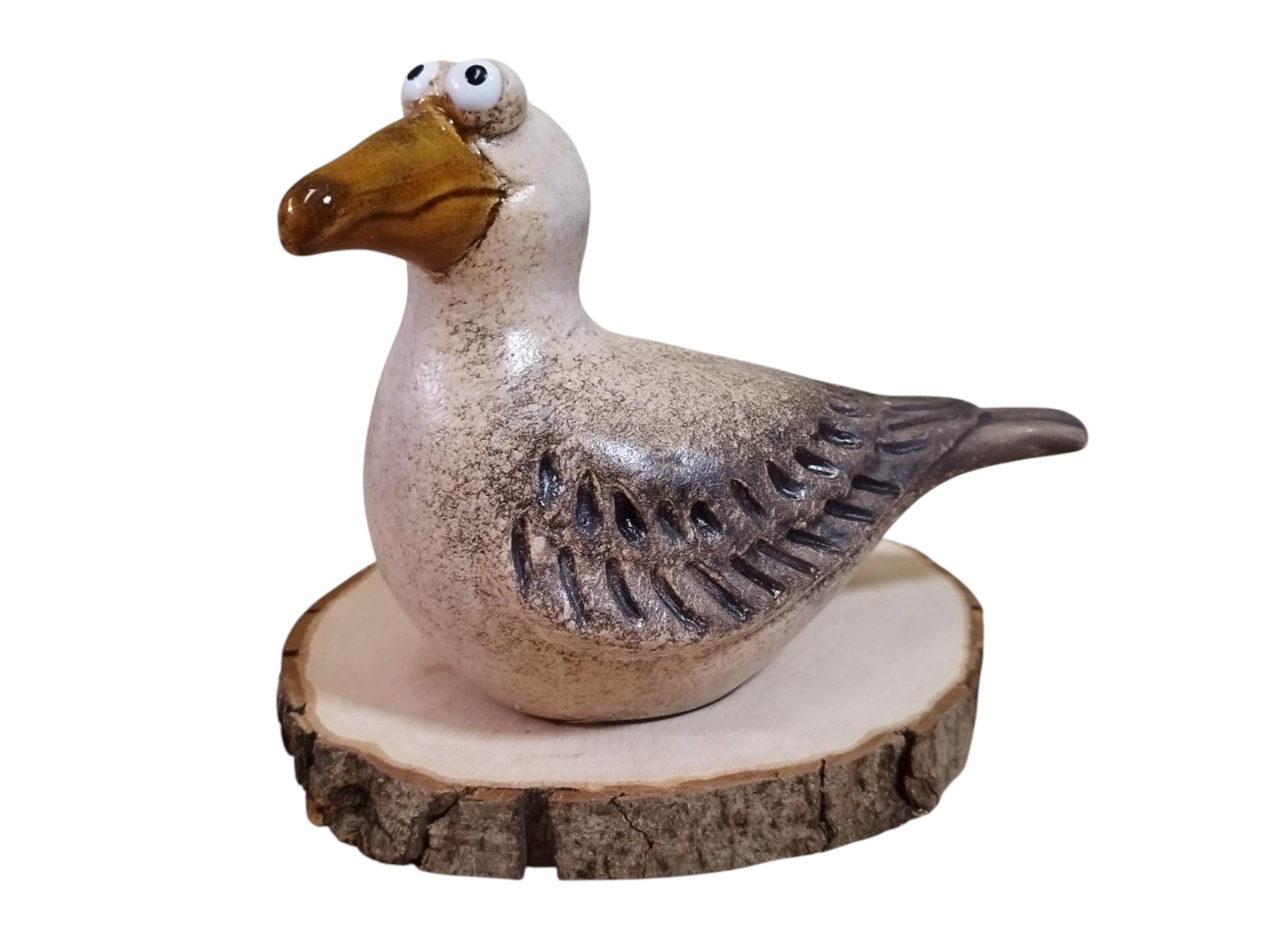 Möwe Mia – die Keramikkönigin in deinen Garten, Balkon oder im Bad, ca. 15x8,2x11,2cm, tolles Geschenk für Nord- oder Ostsee Liebhaber