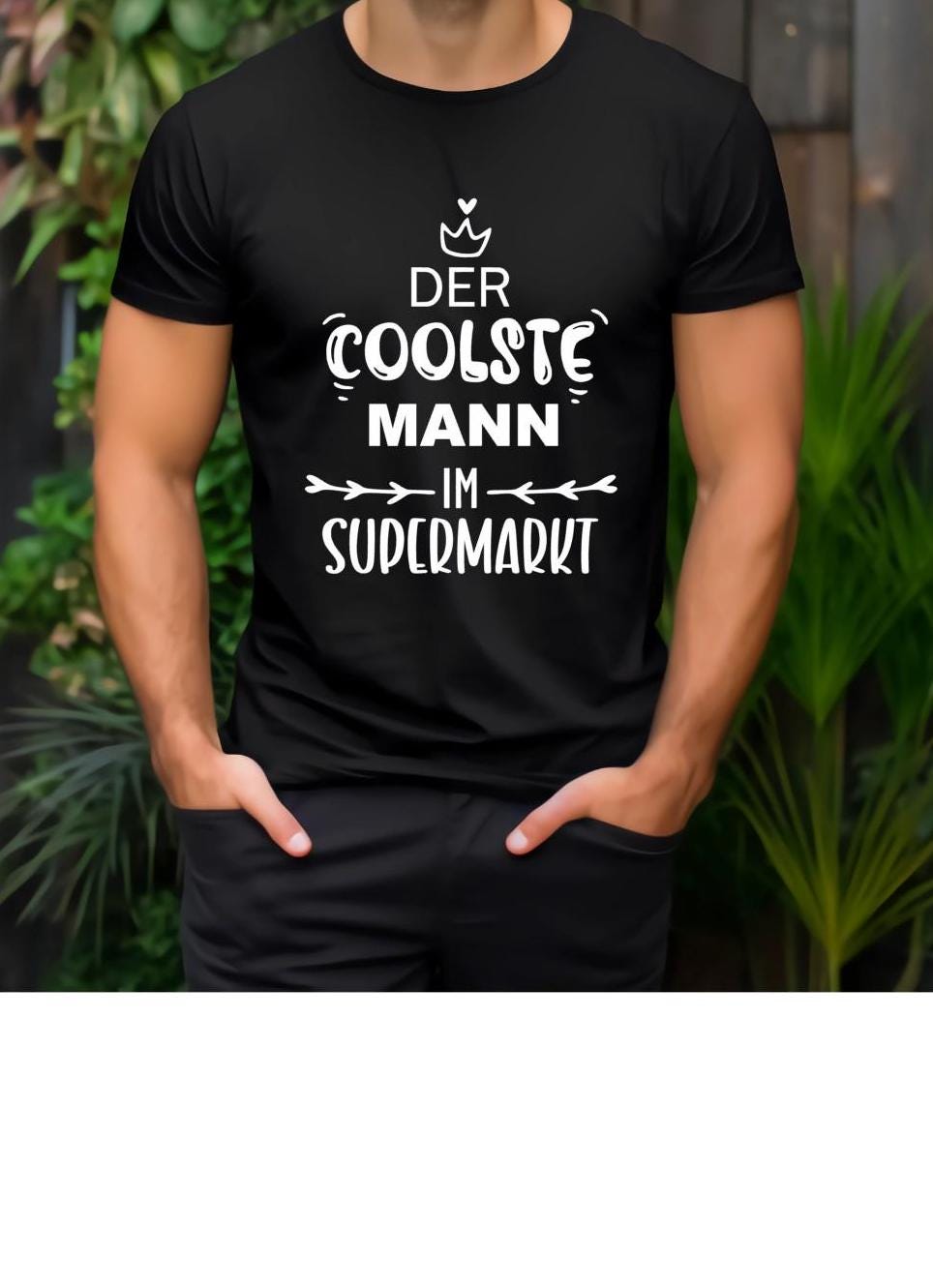 Männer Shirt "Der coolste Mann im Supermarkt" versch. Farben + Größen, Baumwolle,  Fun-Shirt, Sprüche Shirt, Art.-Nr. 002