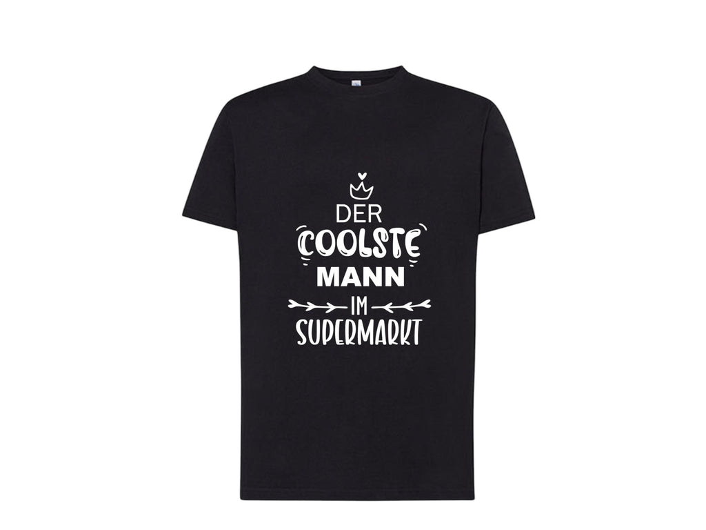 Männer Shirt "Der coolste Mann im Supermarkt" versch. Farben + Größen, Baumwolle,  Fun-Shirt, Sprüche Shirt, Art.-Nr. 002