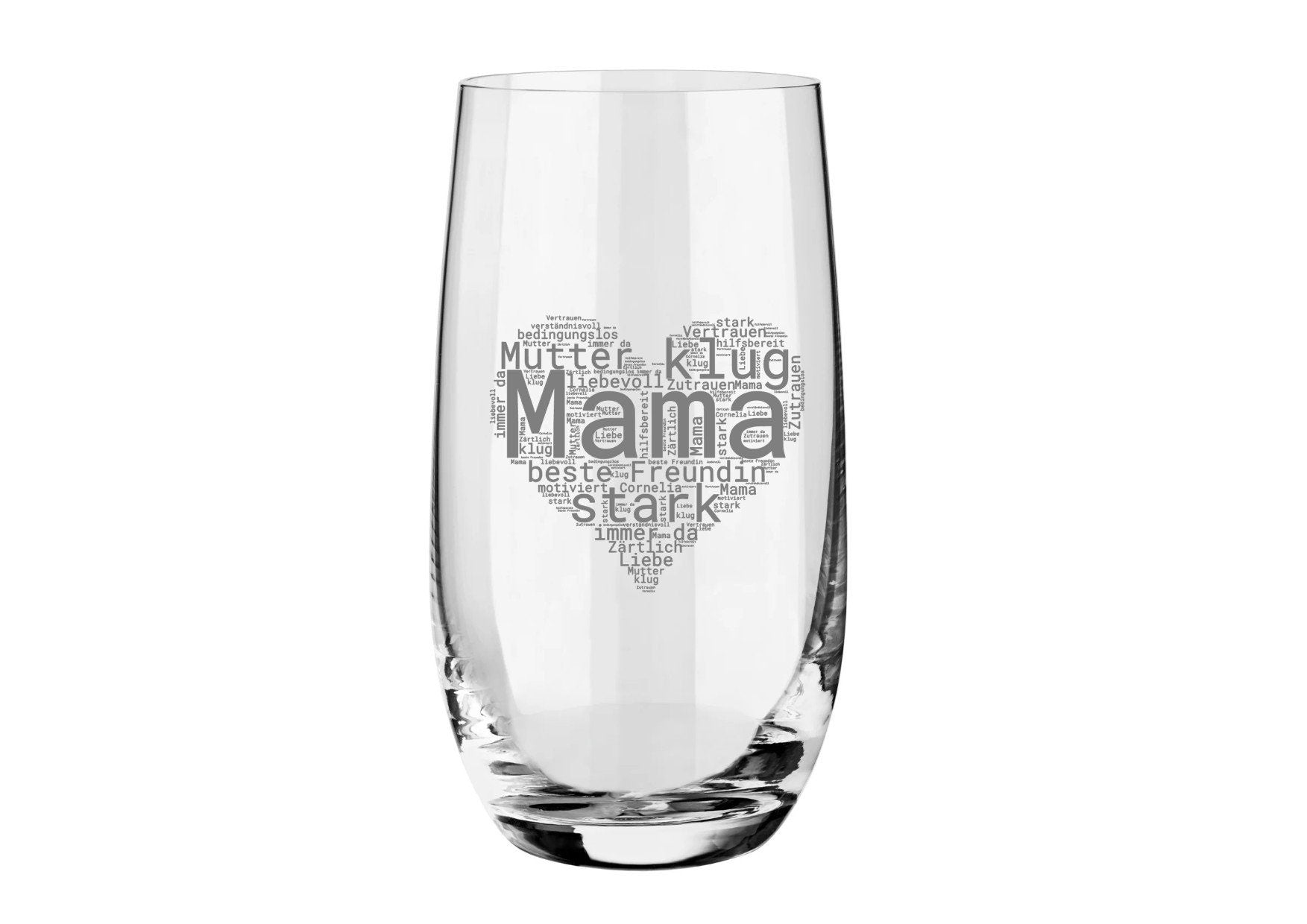 Personalisiertes Glasgeschenk zum Muttertag - Einzigartiges Geschenk für deine Mama, individueller Text