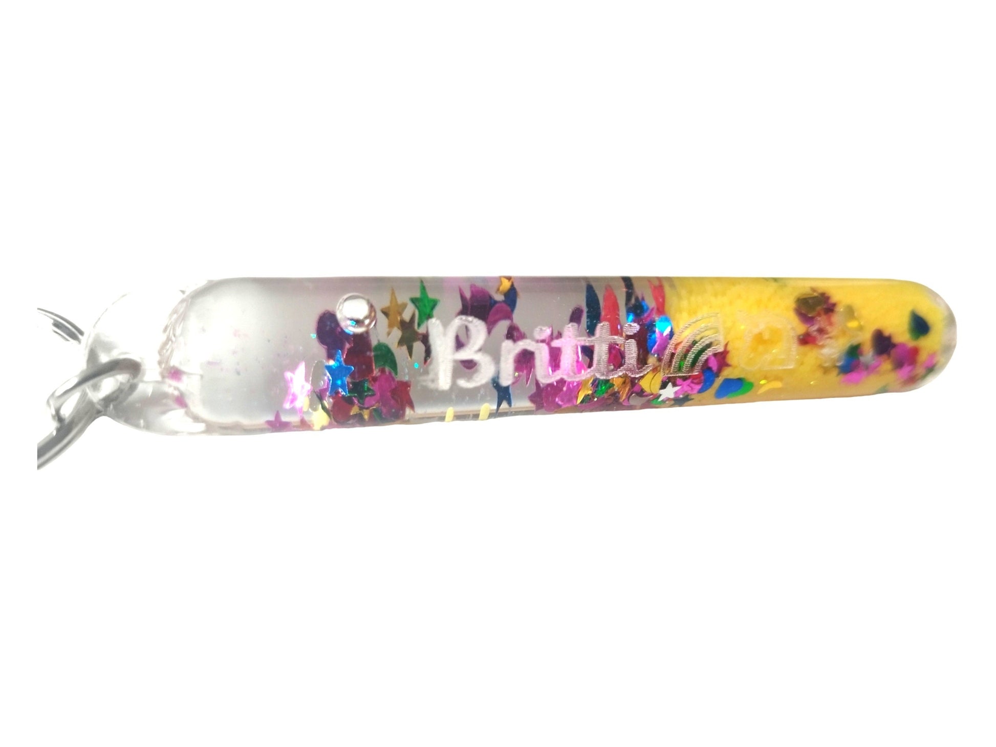 Schlüsselanhänger Gitterzauberstab, auf Wunsch personalisiert, Geschenk, Glitter, Glitzer, Zauberstab