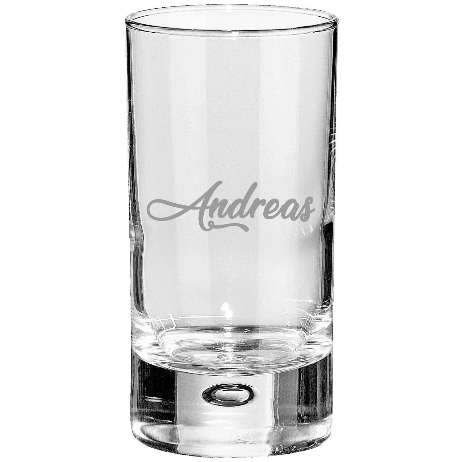 Shotglas, Schnapsglas, personalisiert, mit Wunschnamen, Geschenk, schwere Qualität, massiv, mit Wunschgravur