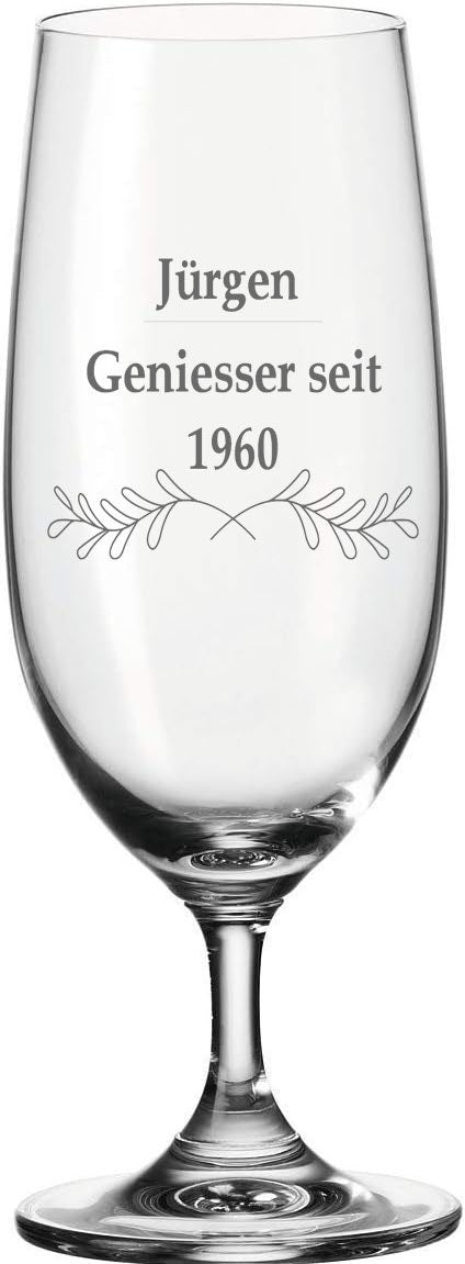 Bierglas, Biertulpe, mit Gravur, personalisiert, mit Namen, Geschenk für Biertrinker