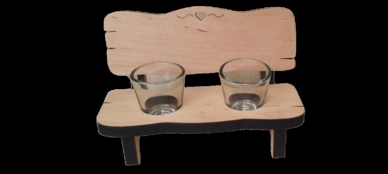 Holz Schnapsbank, mit 2, 4 oder 6 Gläsern, Wunschtext, Geschenk zum Geburtstag, Jubiläum und vielen anderen Anlässen