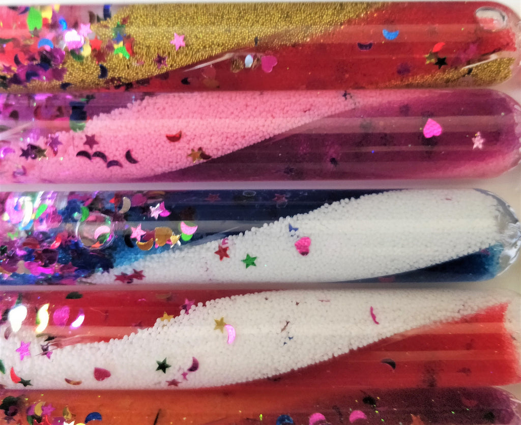 Zauberstab mit Glitter und Namenswunsch, 32 cm lang, 1 Stück, Glitterstab in 2 Farben mit Namensgravur oder ohne, Rollenspiel