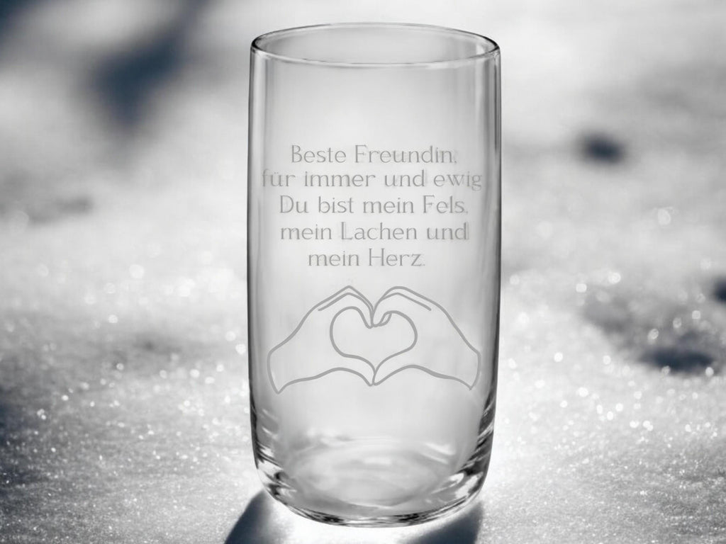 Personalisiertes Glas 'Beste Freundin' – Einzigartige Geschenkidee für besondere Freundschaften! personalisiert auf Wunsch mit Namen