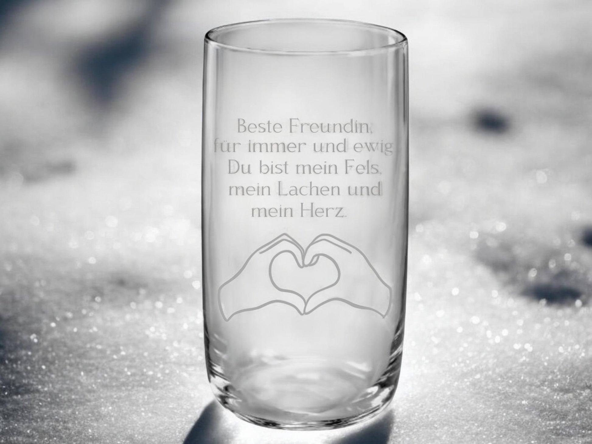 Personalisiertes Glas 'Beste Freundin' – Einzigartige Geschenkidee für besondere Freundschaften! personalisiert auf Wunsch mit Namen
