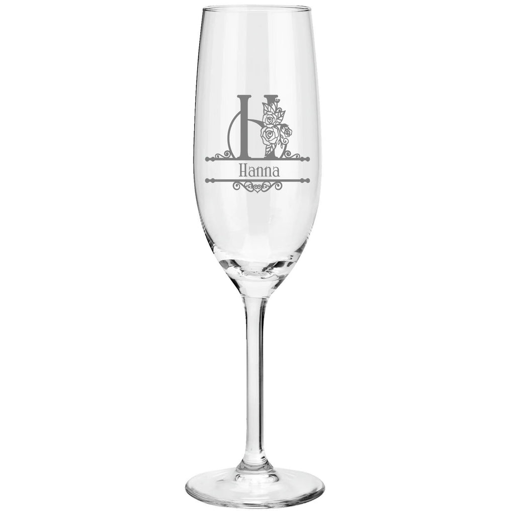 Personalisiertes Sektglas mit Monogramm - Das perfekte Geschenk für jeden Anlass! mit Gravur, Geschenk für beste Freundin, Frau, Mama uvm.