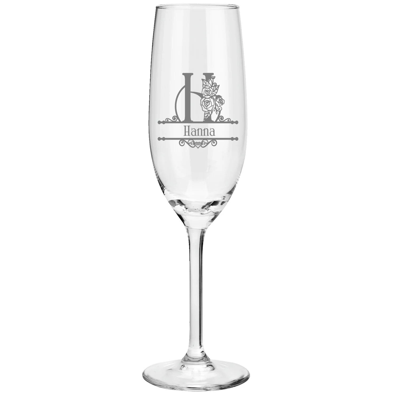 Personalisiertes Sektglas mit Monogramm - Das perfekte Geschenk für jeden Anlass! mit Gravur, Geschenk für beste Freundin, Frau, Mama uvm.