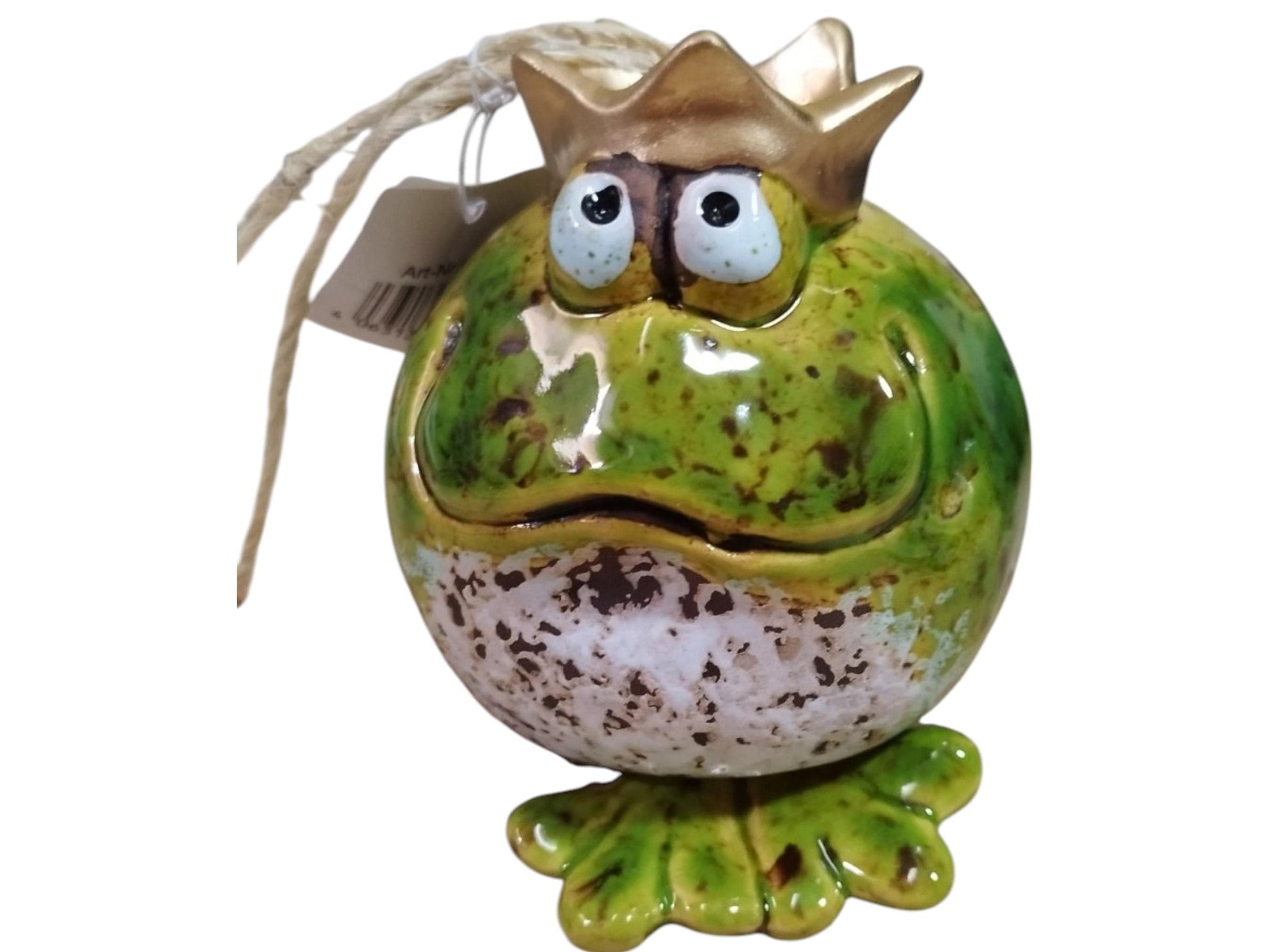 Keramik-Glocke "Froschkönig" – Zauberhafte Gartendeko mit Charme