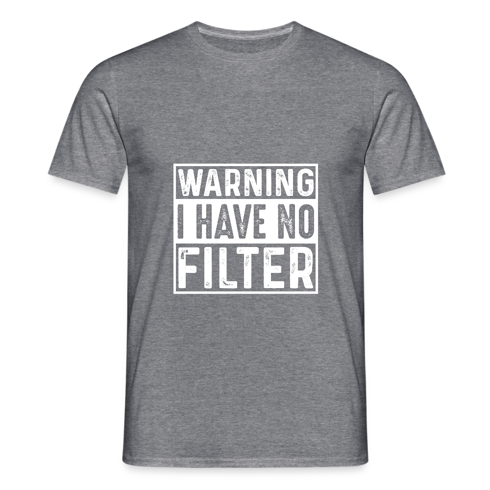 Männer T-Shirt ohne Filter - Graphit meliert