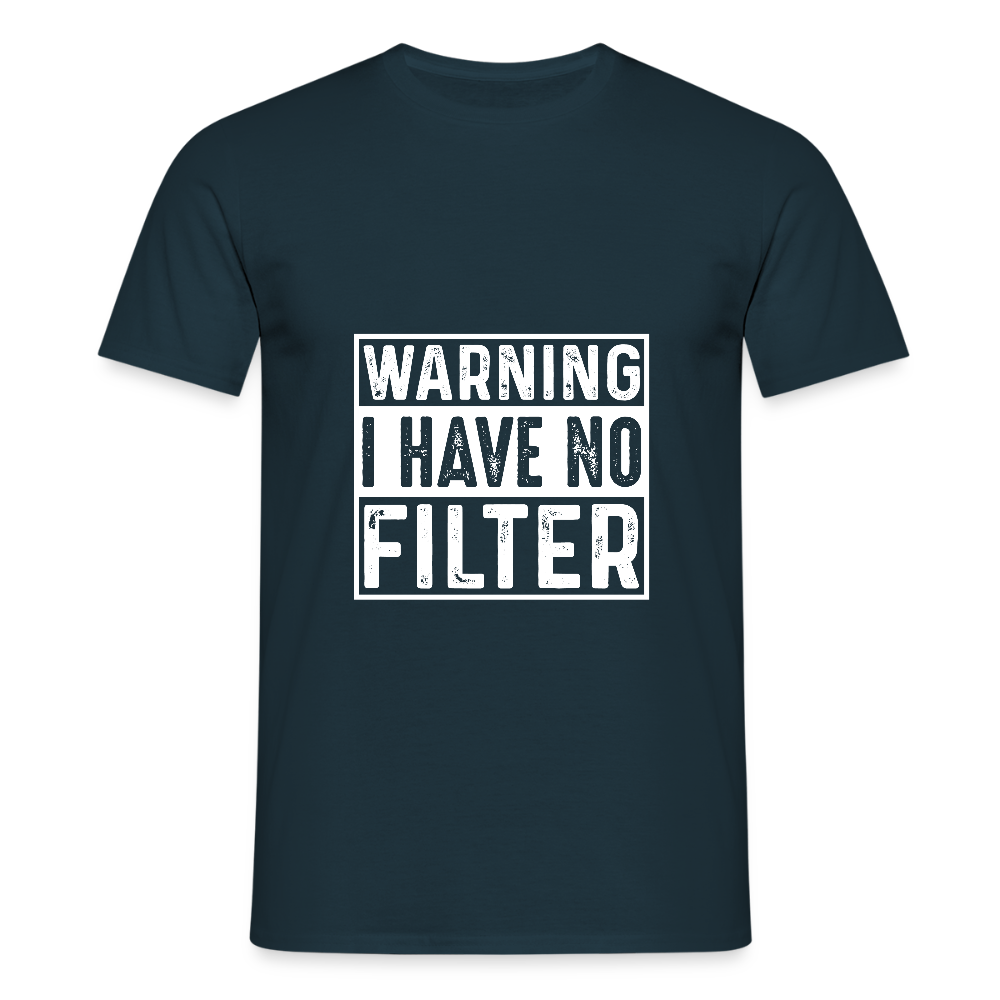 Männer T-Shirt ohne Filter - Navy