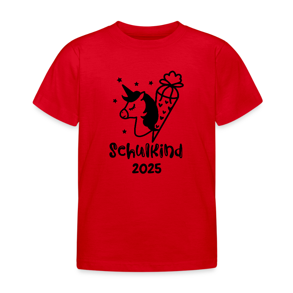 Kinder T-Shirt Schulstart - Rot