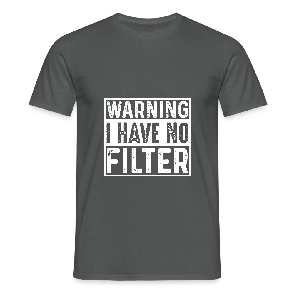 Männer T-Shirt ohne Filter - Anthrazit