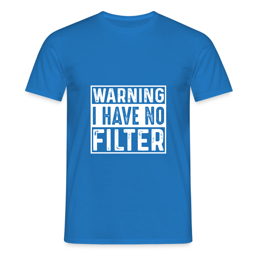 Männer T-Shirt ohne Filter - Royalblau