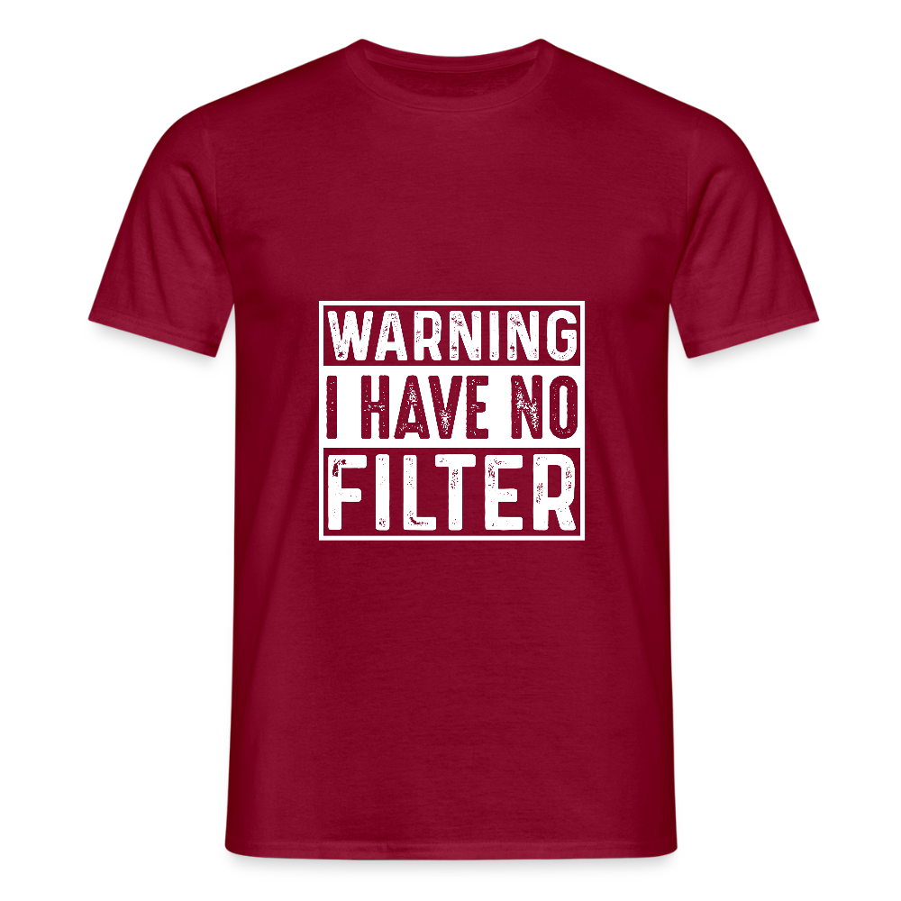 Männer T-Shirt ohne Filter - Ziegelrot