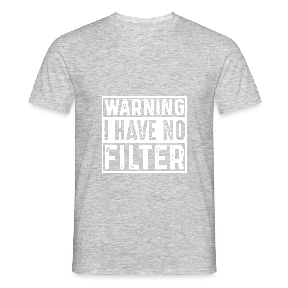 Männer T-Shirt ohne Filter - Grau meliert