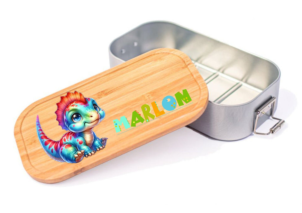Lunchbox Dino, viele Designs zur Auswahl, mit Namen personalisiert, Geschenk für den Kindergarten oder Schule, Dinosaurier