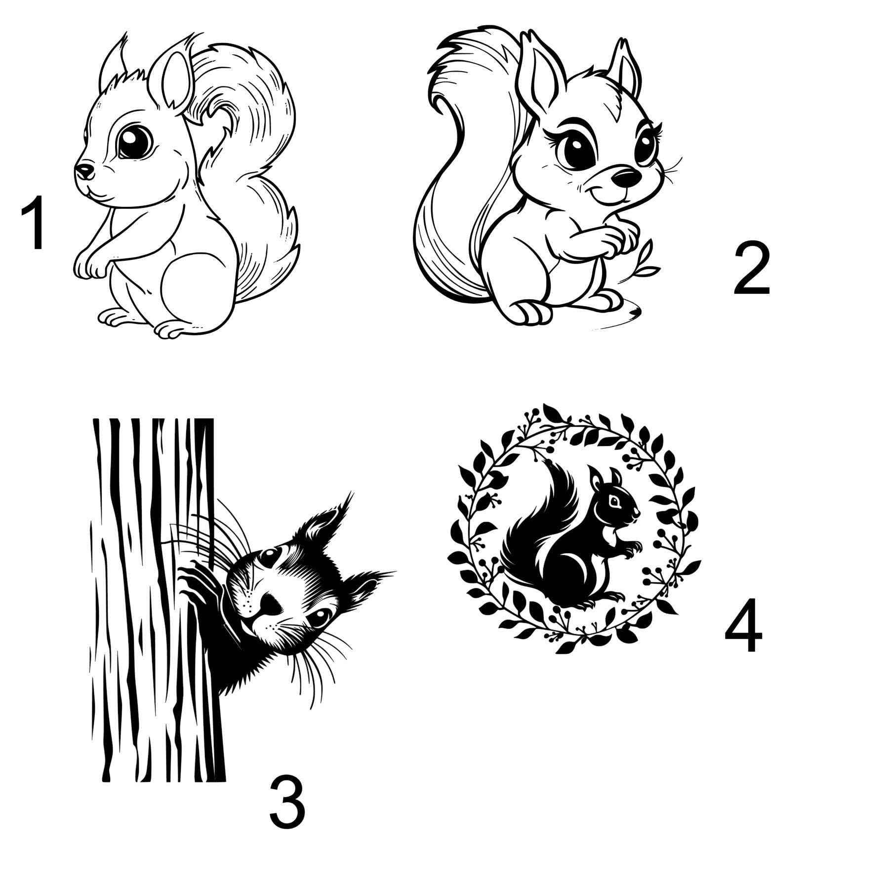 Trinkglas mit Eichhörnchen – charmant und personalisierbar, auf Wunsch mit Namen, 4 verschiedene Motive, Geschenk für Eichhörnchen-Fans