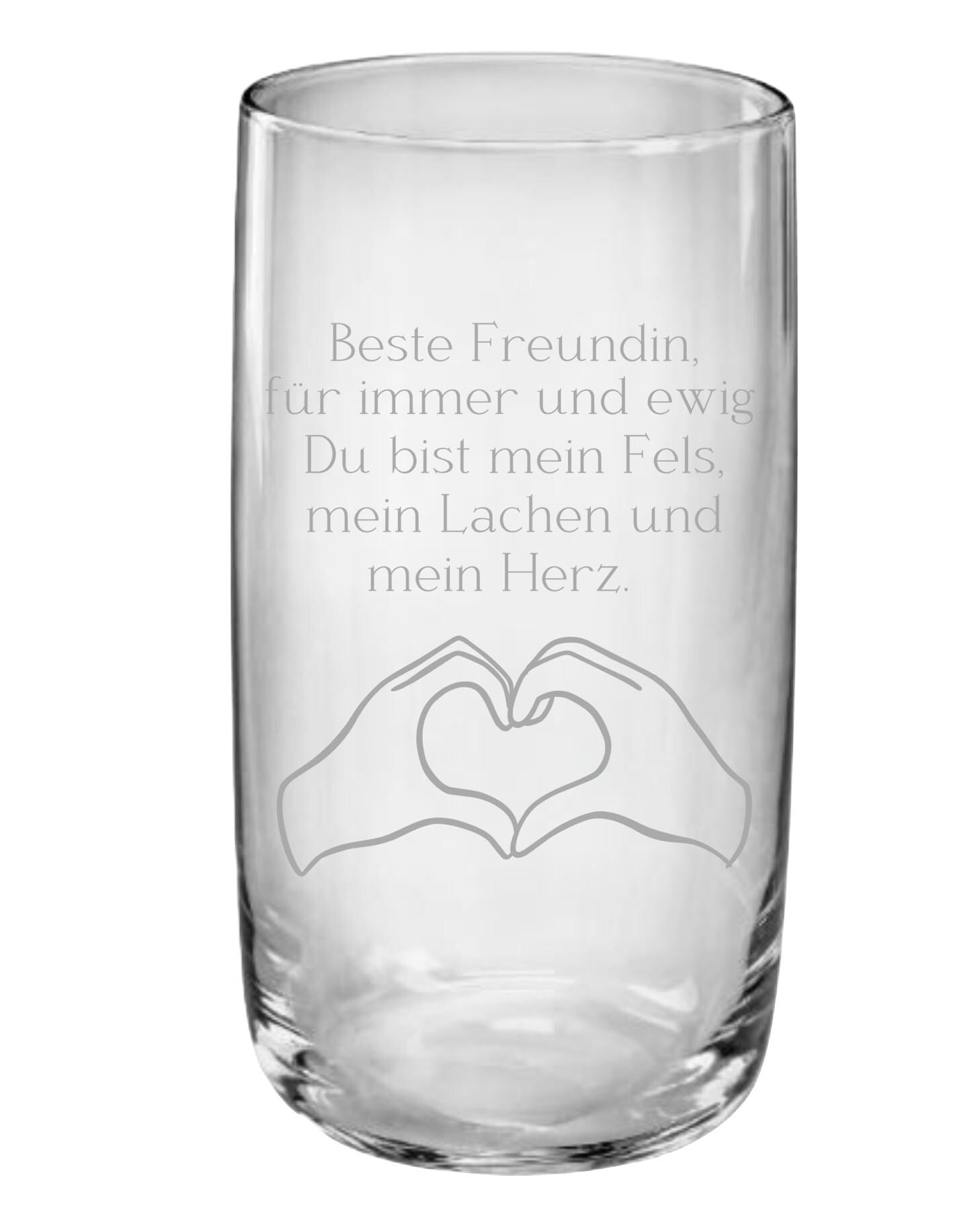 Personalisiertes Glas 'Beste Freundin' – Einzigartige Geschenkidee für besondere Freundschaften! personalisiert auf Wunsch mit Namen