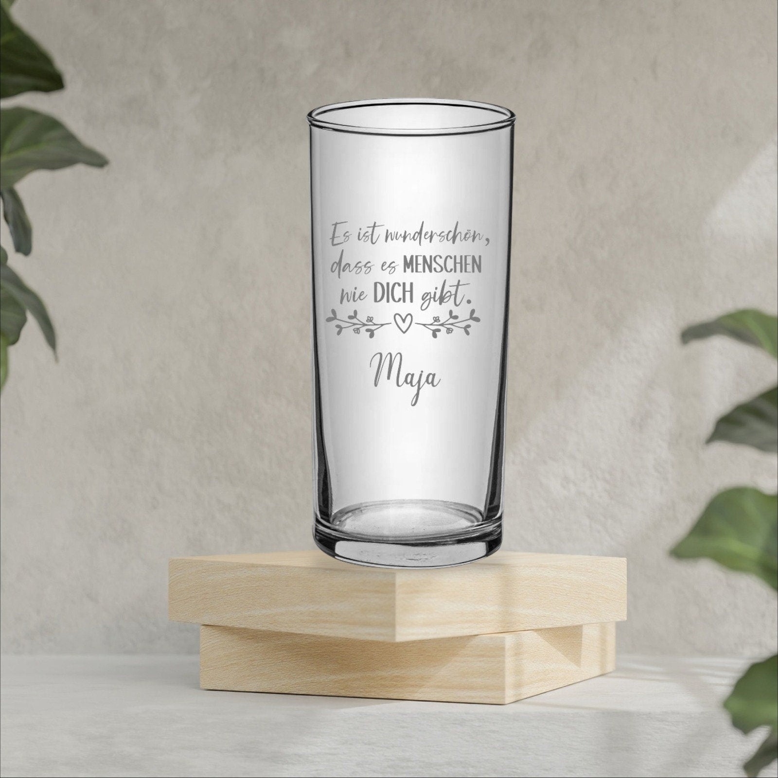 Personalisiertes Glas mit Gravur - Das ideale Geschenk für deine beste Freundin! Saftglas, Wasserglas, graviert mit Wunschnamen