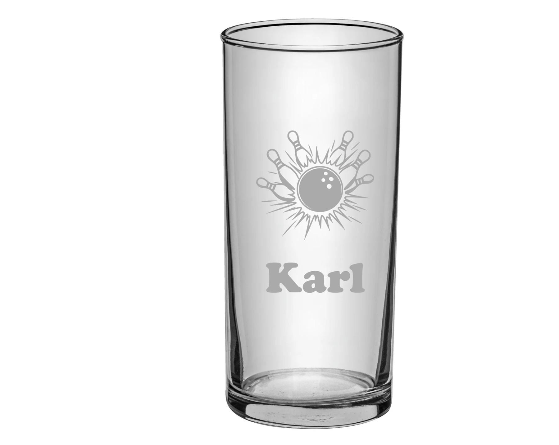 Personalisierte gravierte Gläser mit Bowlingmotiv – Dein Name, 3 Formen, 8 Modelle – Perfektes Geschenk für Bowling-Fans! Art.-Nr. Sport_2