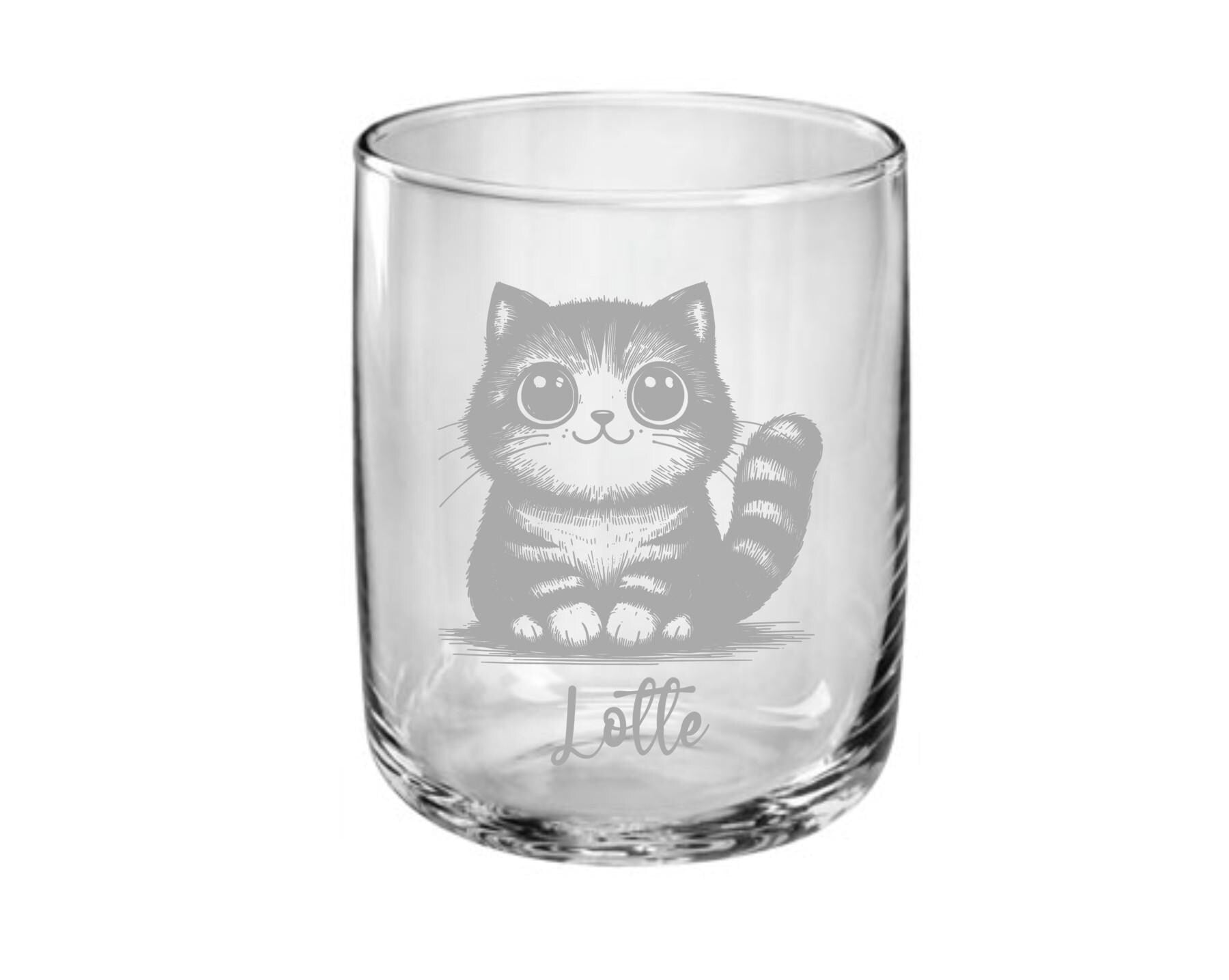 Charmantes Trinkglas mit süßem Katzenmotiv – Perfekt für Katzenliebhaber! Spülmaschinenfest, 3 versch. Glasformen, Art-Nr. KA1