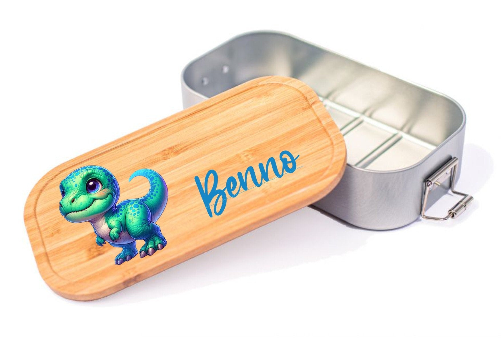 Lunchbox Dino, viele Designs zur Auswahl, mit Namen personalisiert, Geschenk für den Kindergarten oder Schule, Dinosaurier