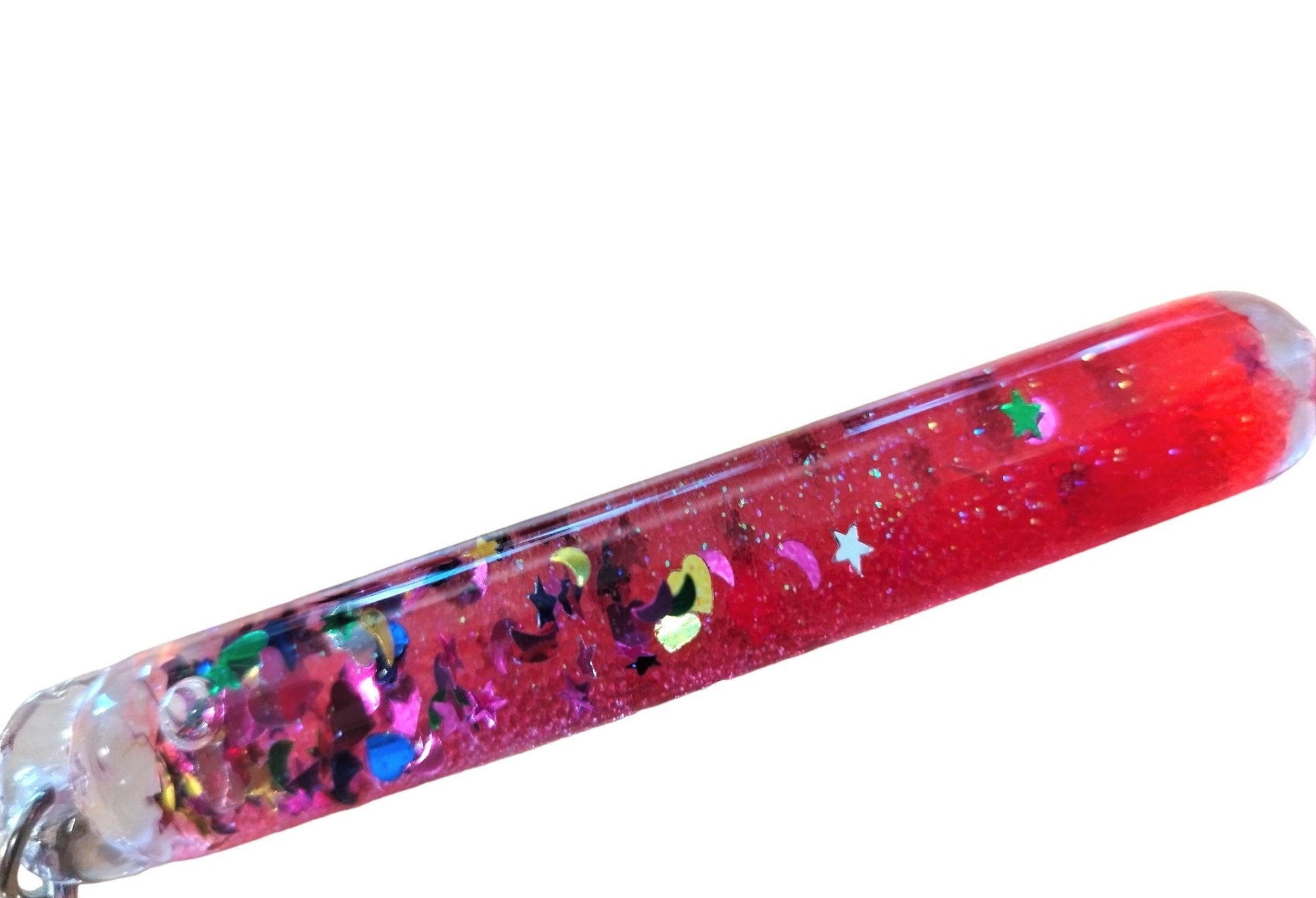 Schlüsselanhänger Gitterzauberstab, auf Wunsch personalisiert, Geschenk, Glitter, Glitzer, Zauberstab