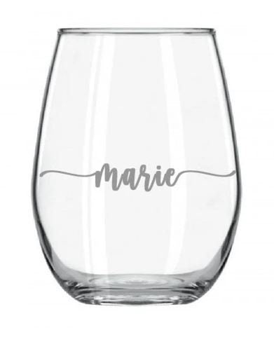Wasserglas, Trinkglas mit Namensgravur, Geschenk, einzeln, im 4er oder 6er Set