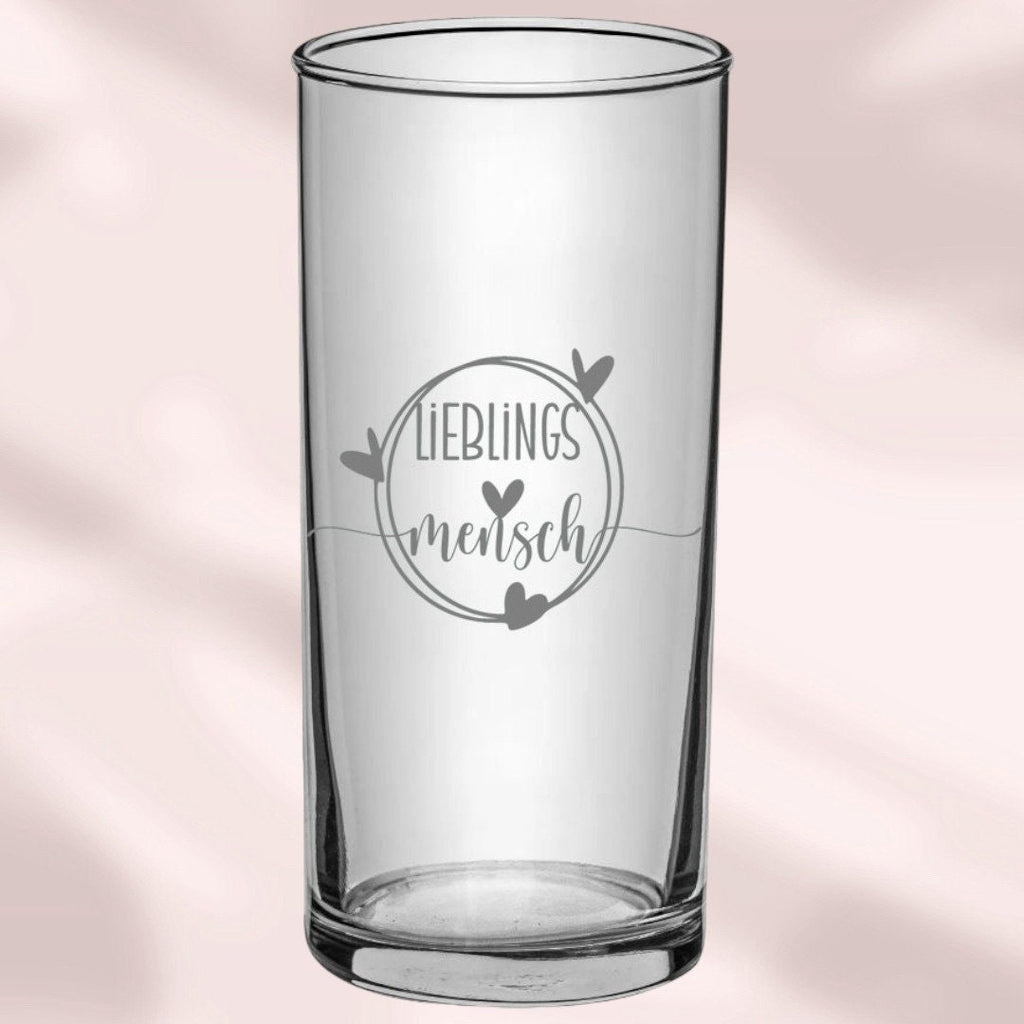 Trinkglas für den Lieblingsmensch! Geschenk mit Gravur für viele Gelegenheiten, Wasserglas, Saftglas