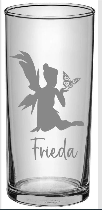 Feenmotiv Glas personalisiert, Zauberhaftes Geschenkglas