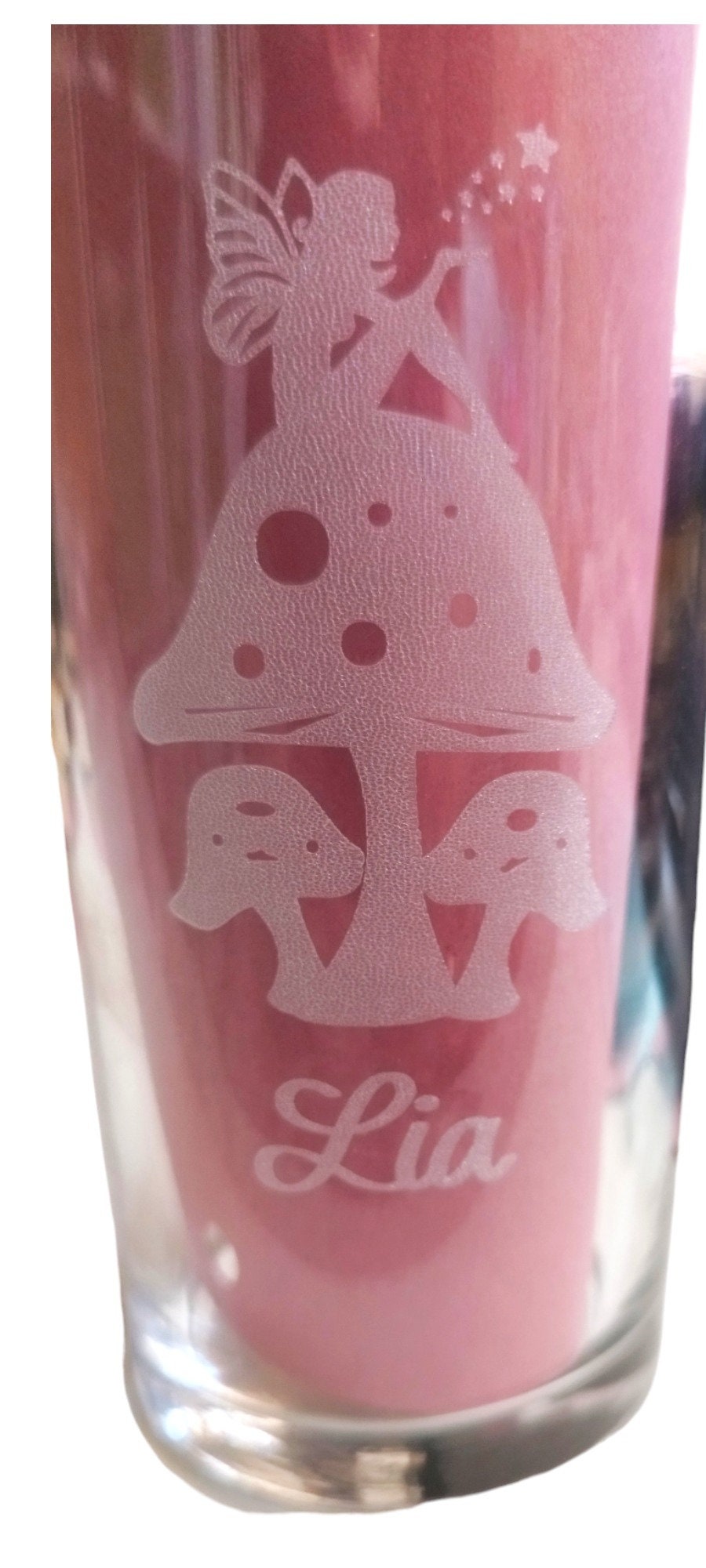 Feenmotiv Glas personalisiert, Zauberhaftes Geschenkglas