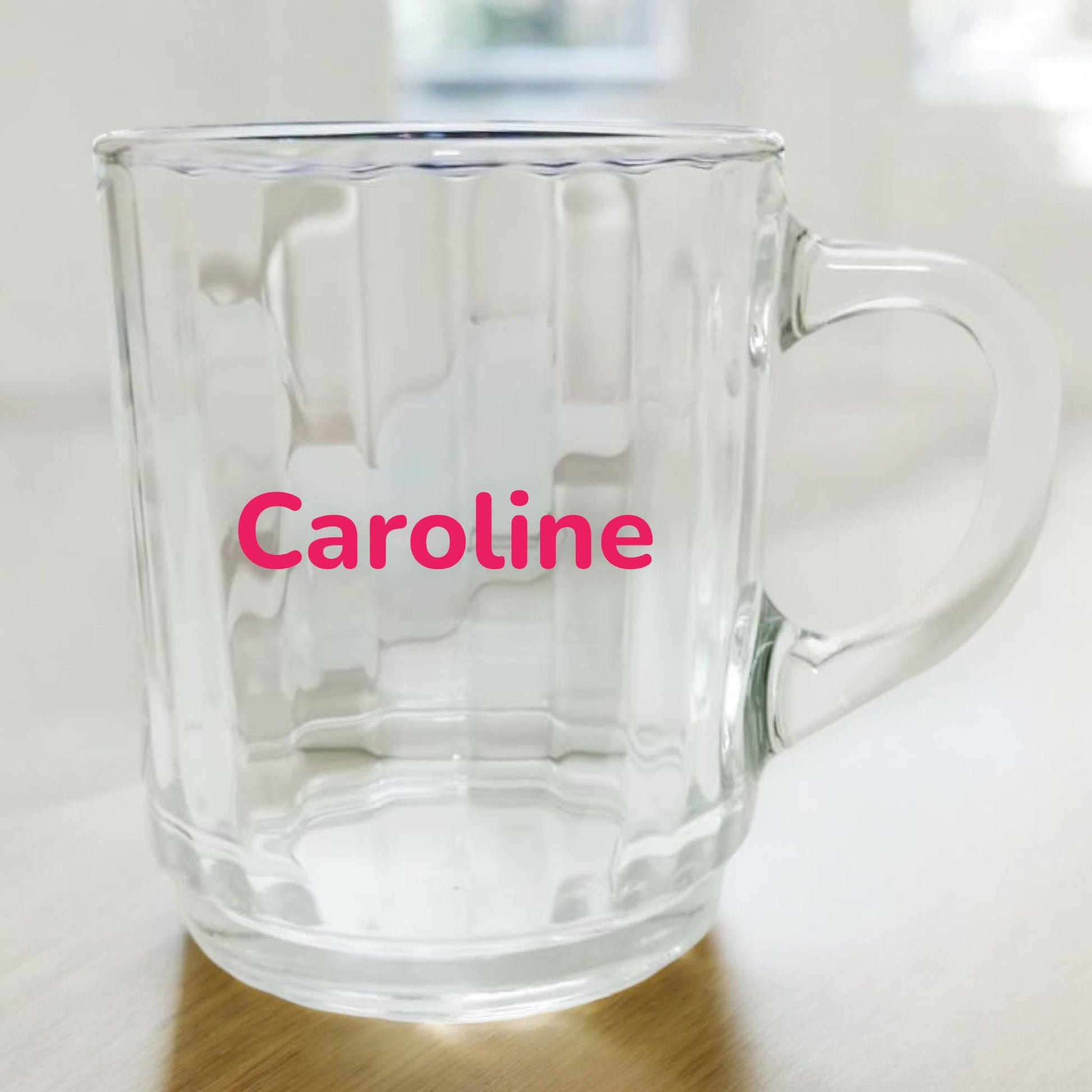 Stabiles Glas mit Henkel, Teetasse, personalisiert mit Ballerina und Namen, spülmaschinenfest, Geschenk für Ballerinas, Glas Becher