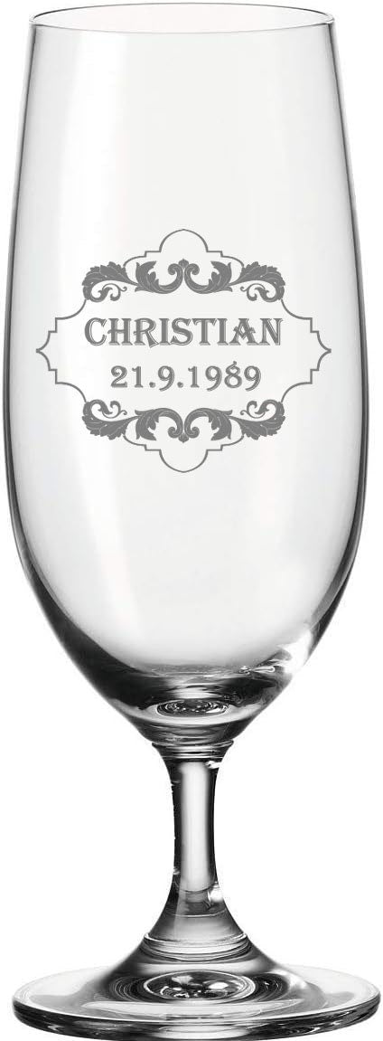 Bierglas, Biertulpe, mit Gravur, personalisiert, mit Namen, Geschenk für Biertrinker