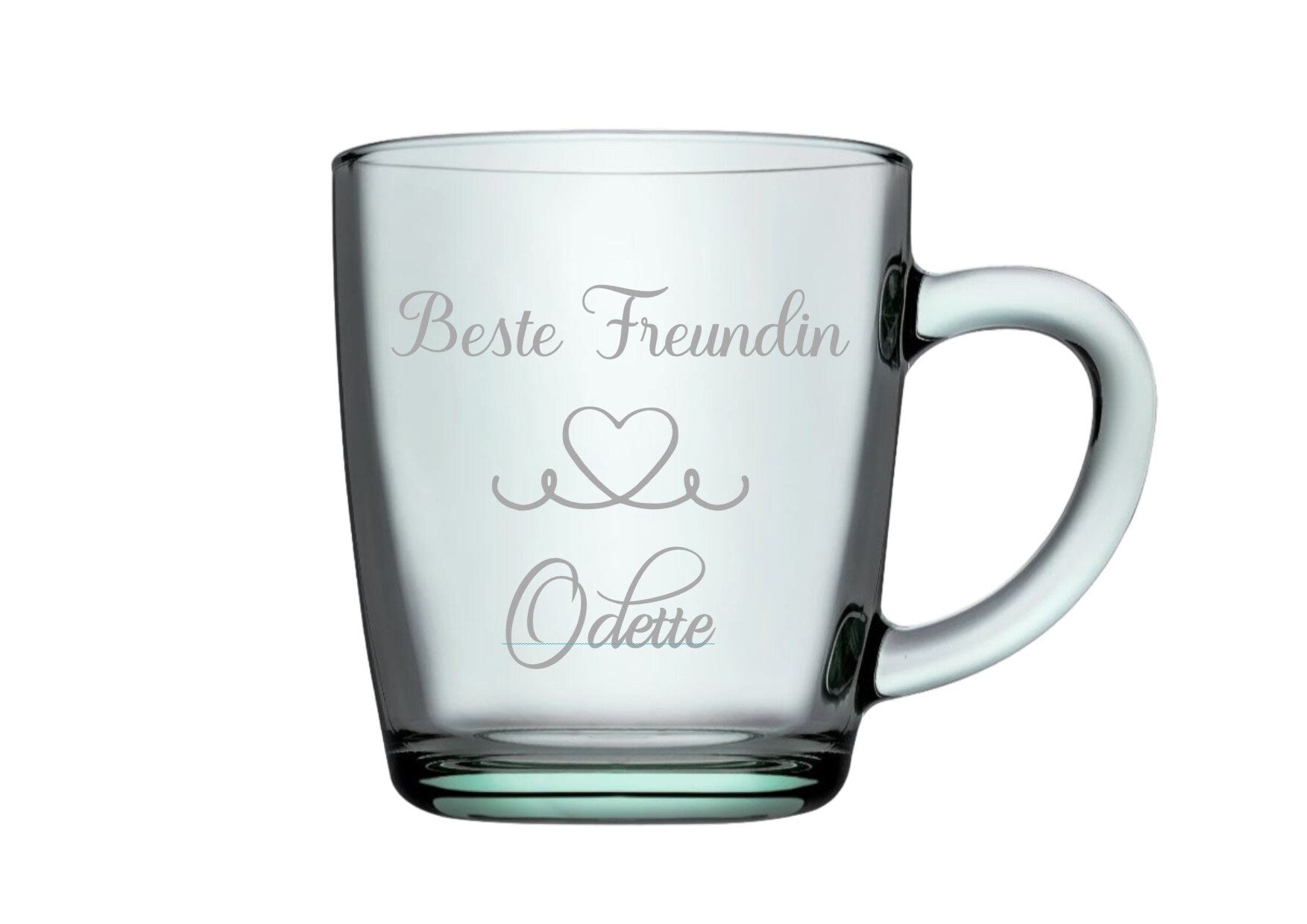 Teeglas personalisiert mit deinem Wunschnamen/text, persönliches Geschenk für Teetrinker