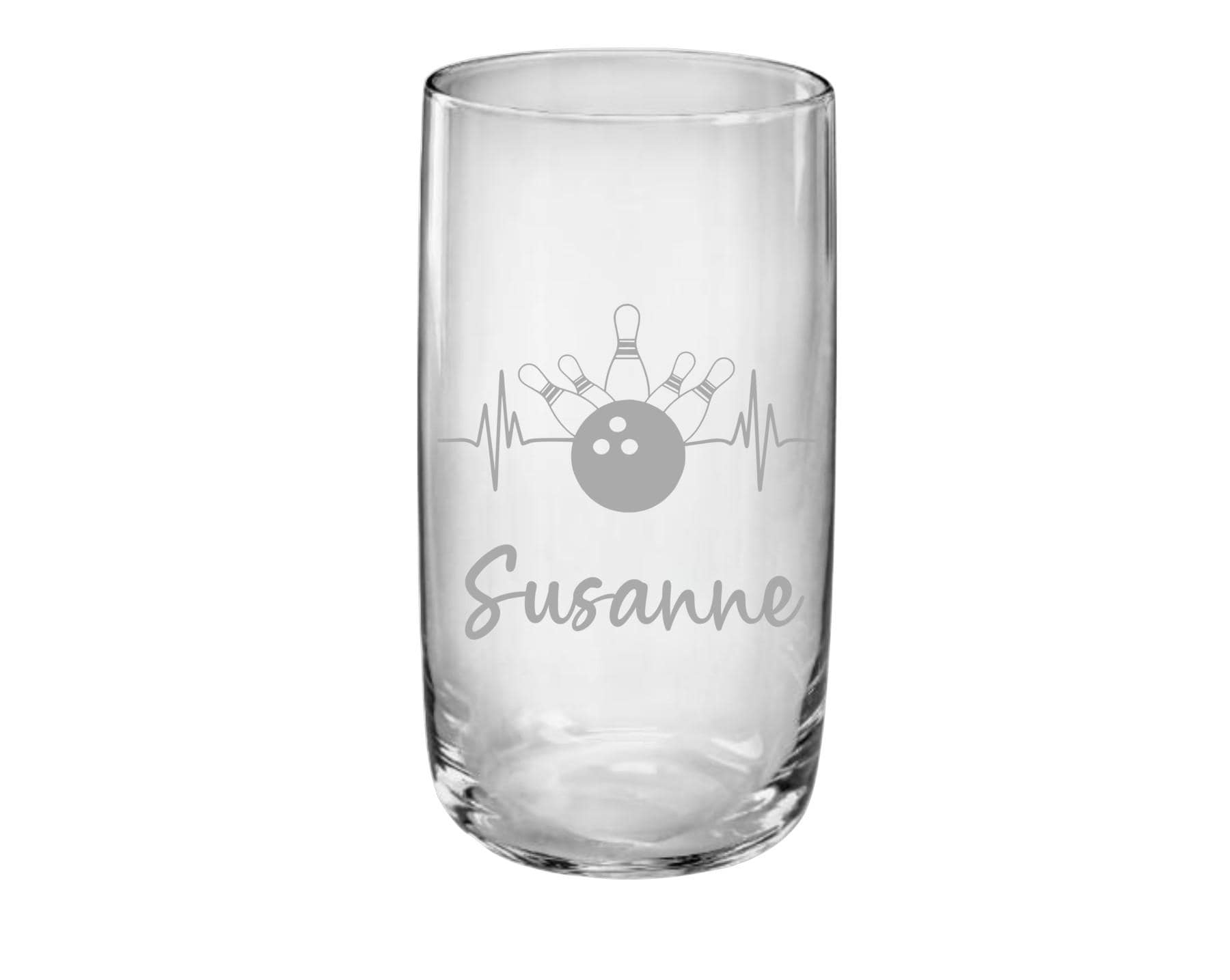 Personalisierte gravierte Gläser mit Bowlingmotiv – Dein Name, 3 Formen, 8 Modelle – Perfektes Geschenk für Bowling-Fans! Art.-Nr. Sport_2