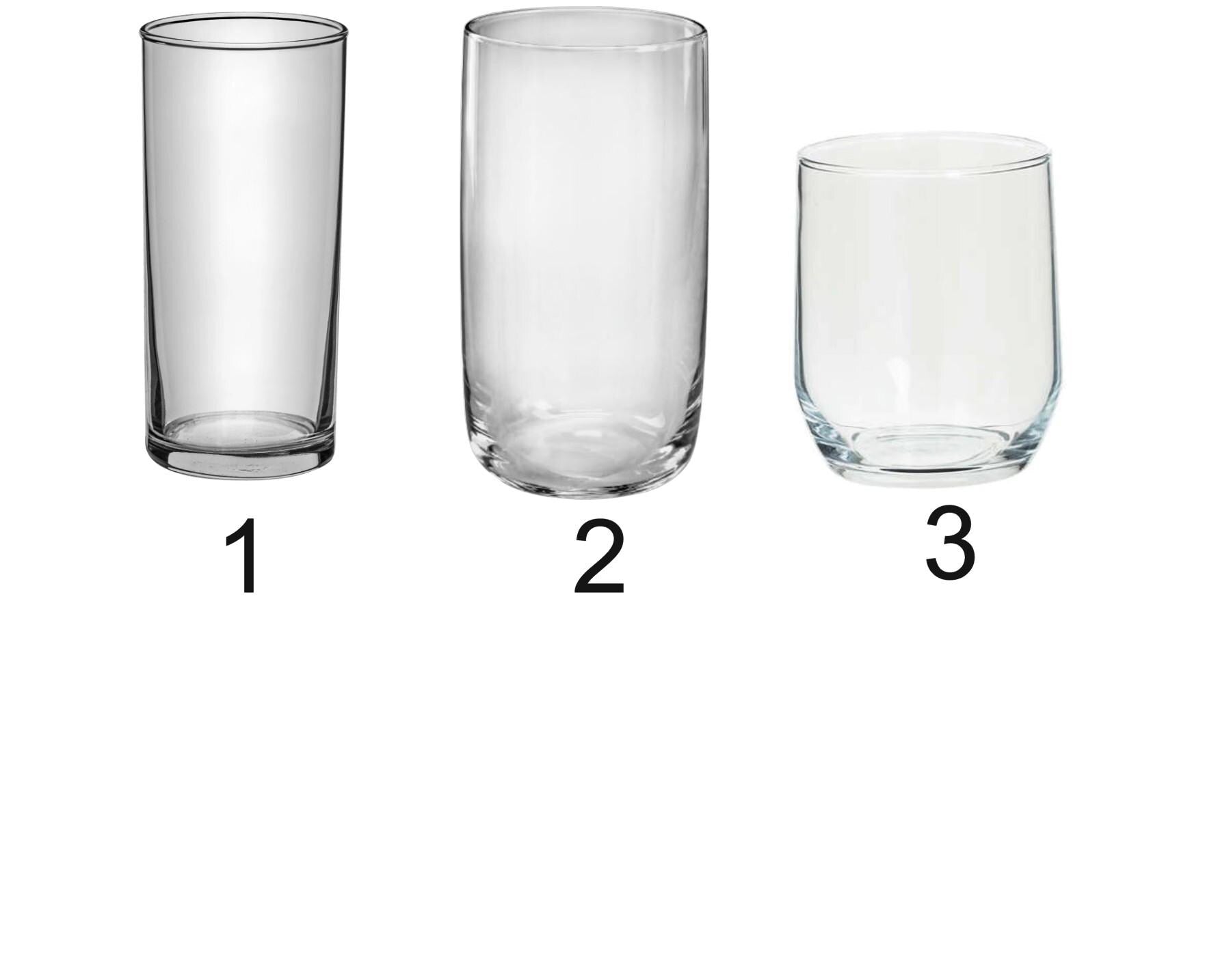 Trinkglas mit eigener Kinderzeichnung, personalisiert nach deinem Wunsch, verschiedene Glasformen, persönliches Geschenk