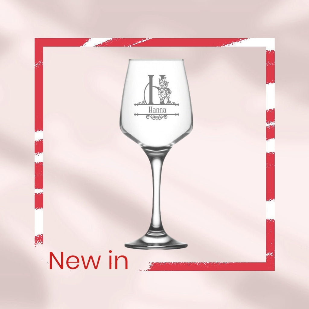 Personalisiertes Weinglas mit Gravur -  perfektes Geschenk für Weinliebhaber! Geschenk für die beste Freundin, mit Namen, Monogramm