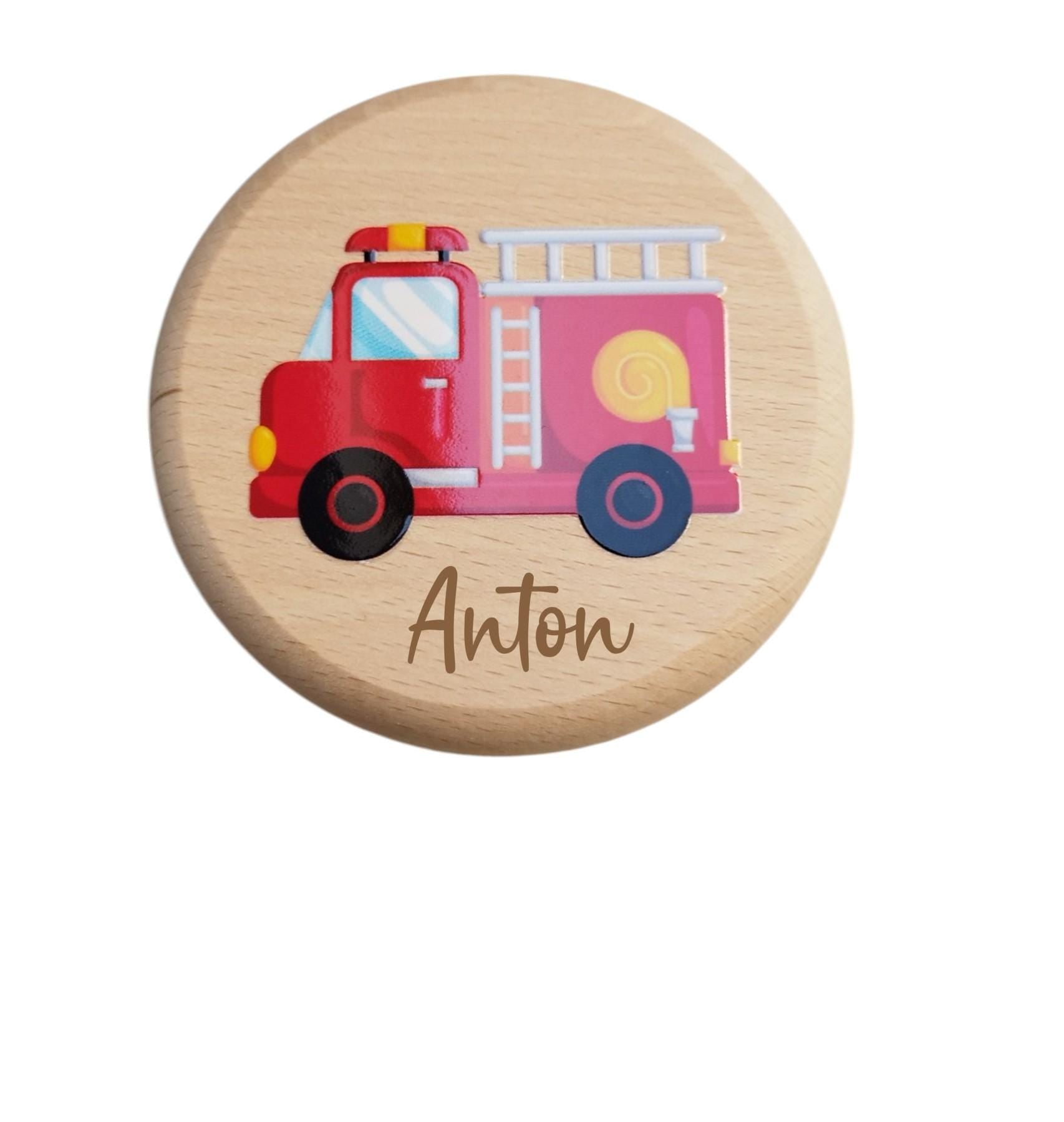 Insektenschutz für Trinkglas, mit Feuerwehrmotiv, Namenswunsch, farbenfroher Druck, ab 7 cm Durchmesser, personalisiert, für Picknick