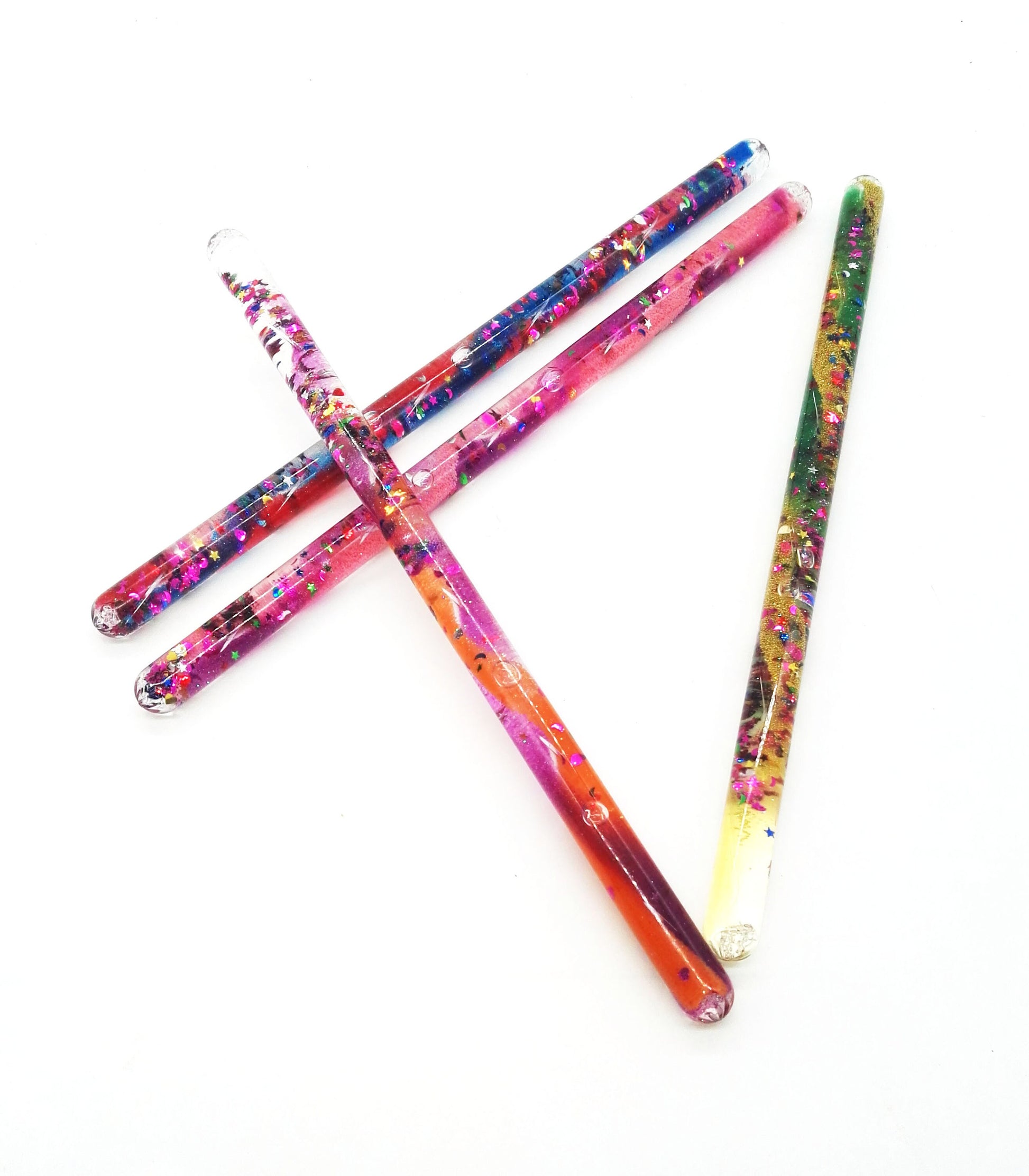 Zauberstab mit Glitter und Namenswunsch, 32 cm lang, 1 Stück, Glitterstab in 2 Farben mit Namensgravur oder ohne, Rollenspiel