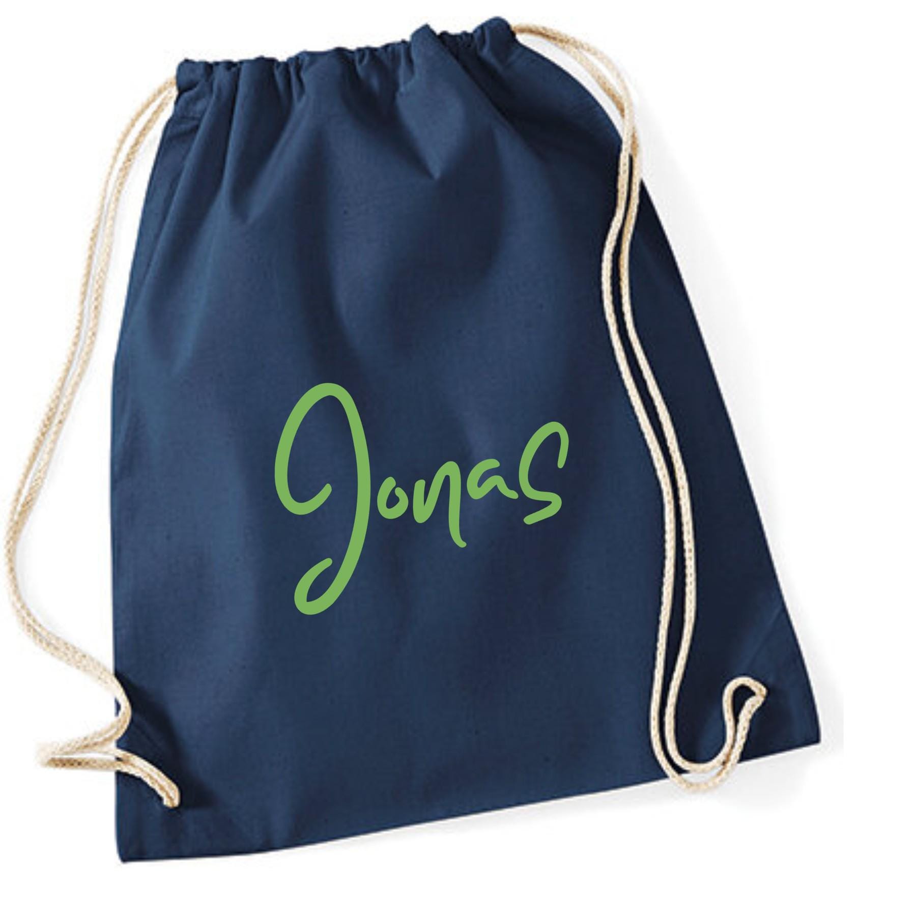 Turnbeutel mit Namen personalisiert, viele Farben und Schriftarten, Geschenk für Schule, Kindergarten & Freizeit, Zugschnur, Rucksack