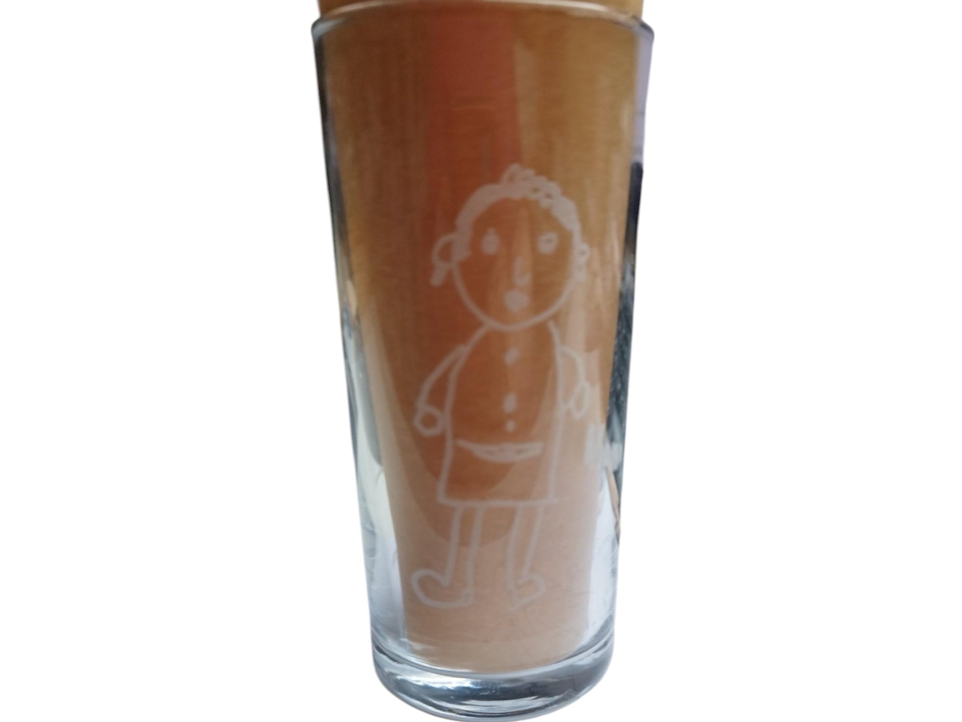 Trinkglas mit eigener Kinderzeichnung, personalisiert nach deinem Wunsch, verschiedene Glasformen, persönliches Geschenk